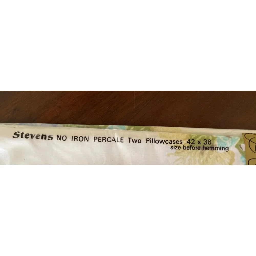 Vtg Stevens Utica‎ Pillowcases New in Package 60s 70s Canterbury Blue Flowers